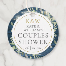 Rustika Etiketter för Bröllopsfest med Monogram oc