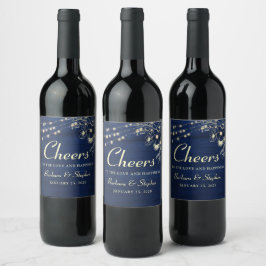 Rustika Etiketter för Bröllopsvin med Stränglyktor