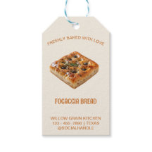 Rustika Etiketter för Focaccia Bröd Bageri Produkt