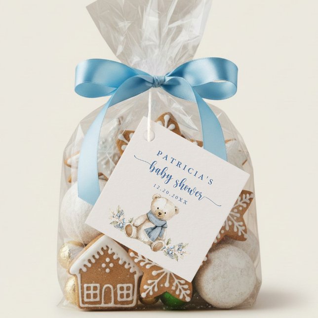 Rustika Etiketter för Present till Teddybjörn-baby (Skapare uppladdad)