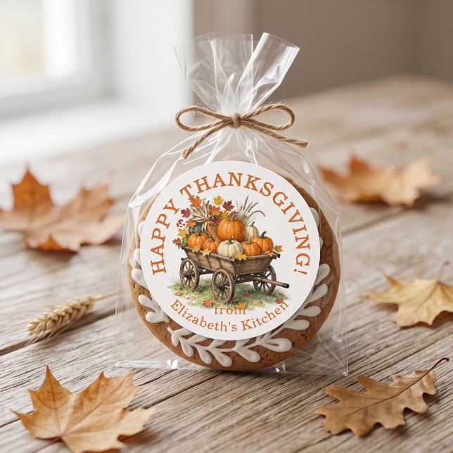 Rustika Etiketter för Pumpavagn till Thanksgiving  (Skapare uppladdad)