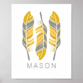 Rustika fjädrar stanna vilda Personlig väggkonst