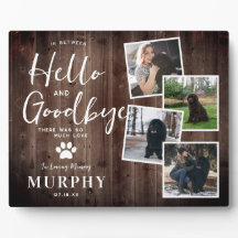 Rustika fotavtryck Personligt husdjur minnesfoto