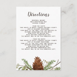 Rustika Grenar Av Gran Tallkotts Bröllopsdetaljer Tilläggskort