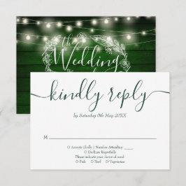 Rustika Gröna Trädgårdsbelysningar med Blommotiv OSA Kort