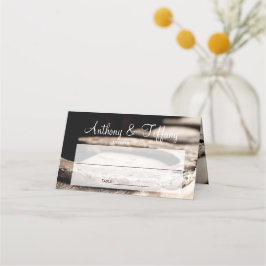 Rustika Hästsko Cowboy Bröllop Placeringskort