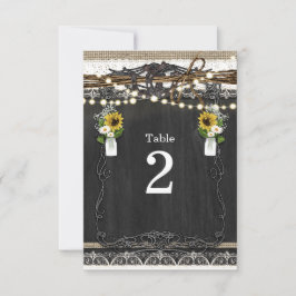 Rustika Hästskor & Blommor Landliga Bordsnummer
