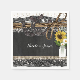 Rustika Hästskor & Blommor Landshustruken Servett
