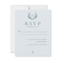 Rustika horn med blomsterkrans | Bröllops RSVP