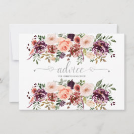 Rustika Höst Boho Akvarell Blommor Rådgivningskort