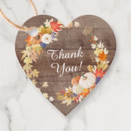 Rustika höstblad Pumpa Bröllopsdusch Förmån Gåvor Etiketter