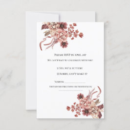 Rustika höstblommor i akvarell OSA kort