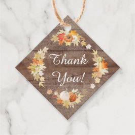 Rustika höstlöv Pumpa Bröllopsdusch Förmån Gåvor Etiketter