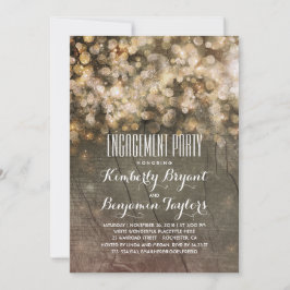 Rustika Inbjudningar till Bröllopsfest med Guldgli