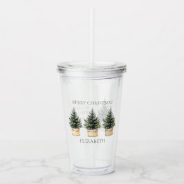 Rustika julgranar med minimalistisk stil take away mugg