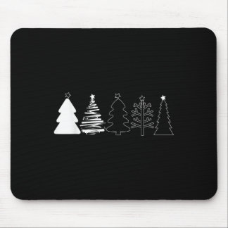 Rustika julgranar Vinter skog Minimalistisk Musmatta