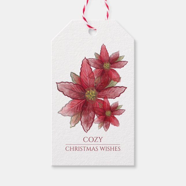 Rustika julpoinsettia presentetikett (Framsidan)