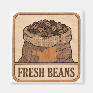 Rustika Kaffebönor Magnet