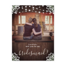 Rustika kedjeljus Blommig brudtärna-förfrågan