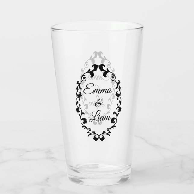 Rustika koppar och glas för mexikanska bröllop (Baksida)