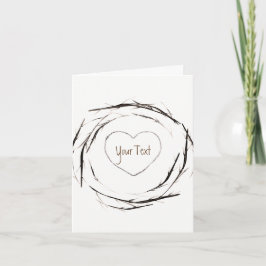 Rustika kvistar Grenar Kvistkrans Tack Kort