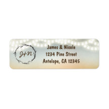 Rustika Kvistar Krans Sladd Ljus Adressetiketter