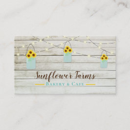 Rustika Lampor av Vitt Trä & Solrosor i Murarvas Visitkort