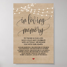 Rustika lampor Bröllop Minnestavla skylt