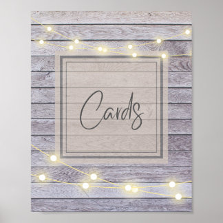 Rustika Landhochtid- eller Bröllopsdusch-kortskylt Poster