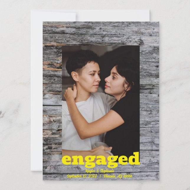 Rustika Landsbygd Spara Datum - Förlovningsfoto Datumet (Framsida)