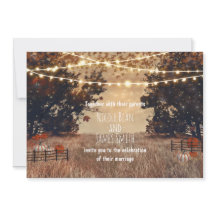 Rustika Landsbygds Höstbröllopsinbjudningar