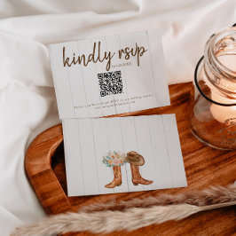 Rustika Landsbyxor RSVP-kort med QR-kod Tilläggskort