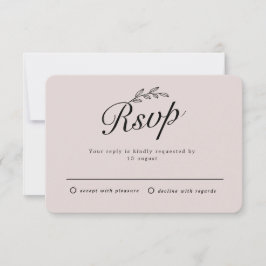 Rustika landskaps botaniska blad handskrift RSVP I Inbjudningar