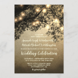 Rustika Landskapsbröllopsinbjudningar med Trädrank Inbjudningar