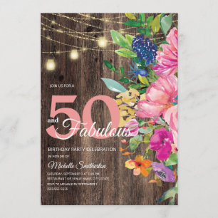 Rustika Ljus i Rosa Blommig Sladd 50 Fantastisk Inbjudningar