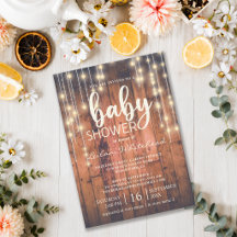 Rustika Ljus i Trä för Baby Shower