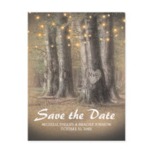 Rustika Ljus i Träd & Sträng Julkort Spara Datum f