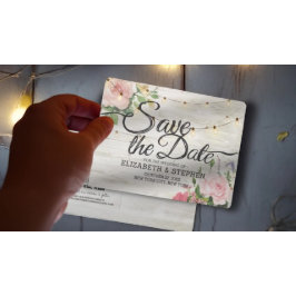 Rustika Ljus i Trädgård med Blommor Sträng Lyssnar Meddelande Vykort