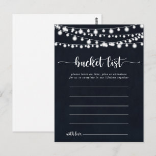 Rustika Ljuskedjor Enkla Bucket List-kort Vykort