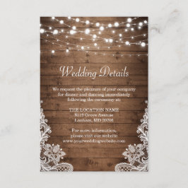 Rustika Ljuslyktor med Trädtema för Bröllopdetalje Tilläggskort