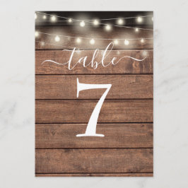 Rustika ljusslingar i trä med bordskort