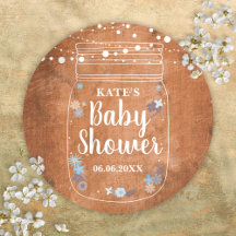 Rustika Ljussträngar i Murade Krukor Baby Shower