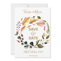 Rustika mönster med hösttoner i akvarell