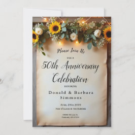 Rustika möten under den gyllene timmen inbjudningar