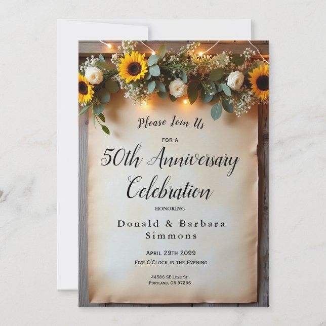 Rustika möten under den gyllene timmen inbjudningar (Framsida)