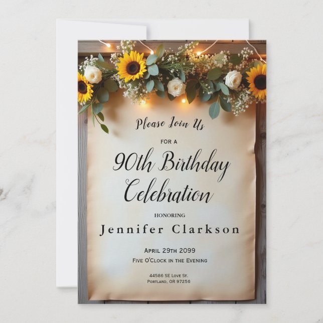 Rustika möten under den gyllene timmen inbjudningar (Framsida)