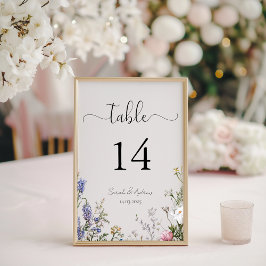 Rustika Nummer för Bröllopsbord Bordsnummer