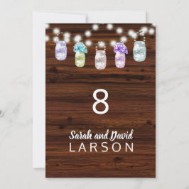 Rustika Nummererade Bordskort i Murade Glasljussta