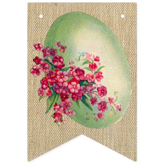 Rustika påsflaggor med kritbokstäver för påsk vimplar (Andra flaggan)