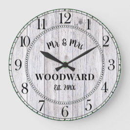 Rustika personliga bröllop nygifta stor klocka